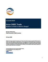 Intra-CAREC Trade: Business as Usual or About to Change? cover
