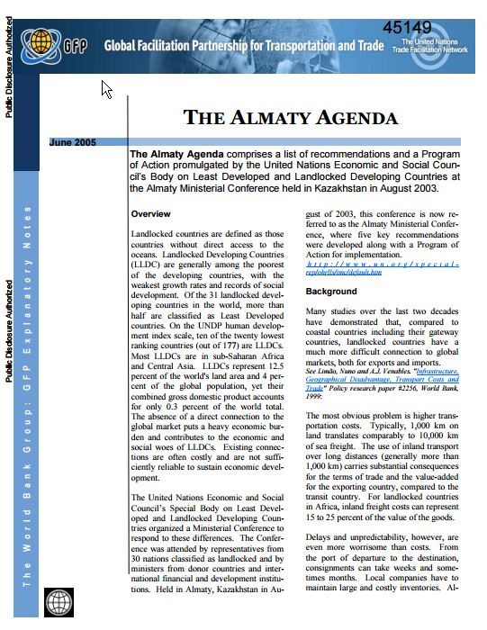 The Almaty Agenda
