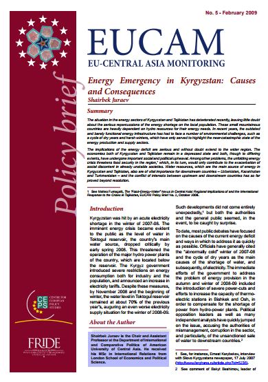 Energy Emergency in Kyrgyzstan: Causes and Consequences