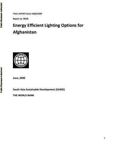 Energy Efficient Lighting Options for Afghanistan