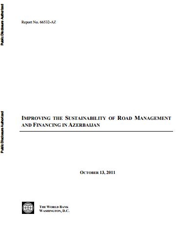 Improving the Sustainability of Road Management and Financing in Azerbaijan