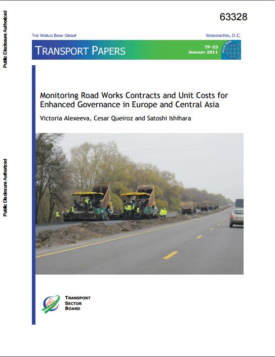 Monitoring Road Works Contracts and Unit Costs for Enhanced Governance in Europe and Central Asia