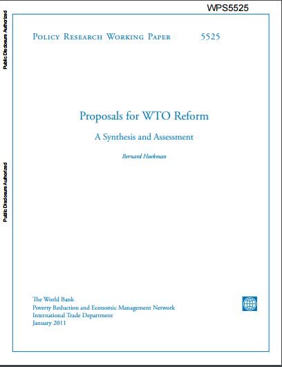 Proposals for WTO Reform: A Synthesis and Assessment