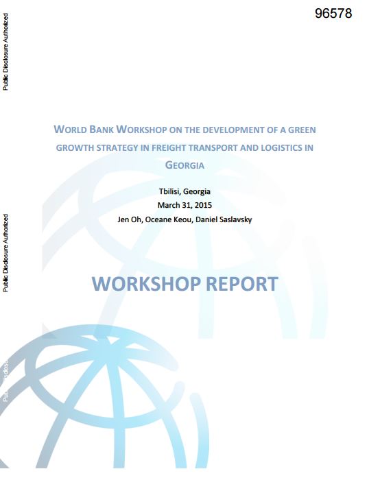 World Bank Workshop on the Development of a Green Growth Strategy in Freight Transport and Logistics in Georgia