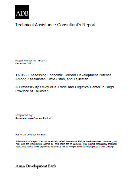 A Prefeasibility Study of a Trade and Logistics Center in Sugd Province of Tajikistan