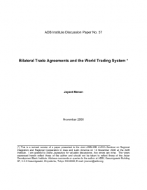 Bilateral Trade Agreements and World Trading System