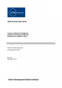 Trends in National and Regional Investors Financing Crossborder Infrastructure Projects in Asia