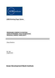 Renewable Energy in Central Asian Economies: Role in Reducing Regional Energy Insecurity