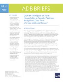 COVID-19 Impact on Farm Households in Punjab, Pakistan: Analysis of Data from a Cross-Sectional Survey