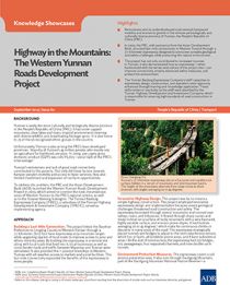 Highway in the Mountains—The Western Yunnan Roads Development Project