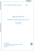 Trade Policy Barriers: An Obstacle to Export Diversification in Eurasia